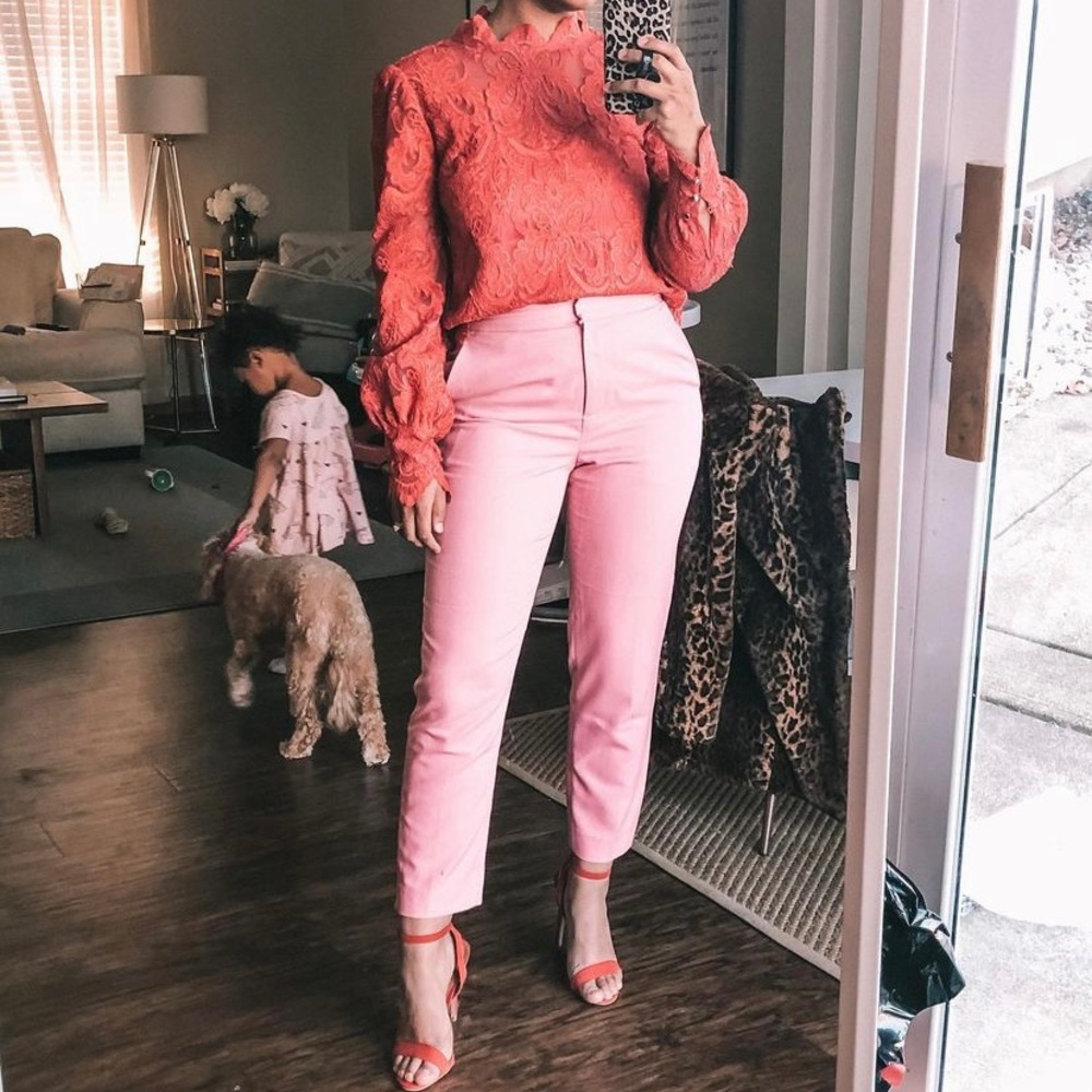 Pink TopShop Dress Pants